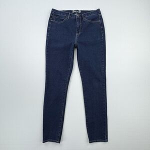 Seven7 Womens 10 Skinny Jeans Dark Wash Stretch Mid Rise Everyday Denim
